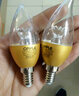 欧普（OPPLE）led节能灯泡家用吊灯灯泡蜡烛泡超亮单灯光源 5只装E14金尖泡 5W 暖白光 实拍图