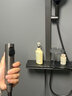 达努曼新款淋浴花洒大顶喷三功能数显冷热淋浴花洒套装 329H枪灰色方管冷热智芯控温 实拍图
