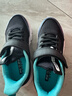 特步儿童童鞋男童中大童防滑缓震支撑轻便舒适四季百搭网革魔术贴跑鞋 黑 【9550四季密网款】 34 码 实拍图