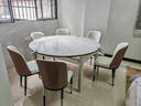 尊木华馨餐桌 可伸缩岩板餐桌家用餐桌椅组合简约小户型实木餐桌吃饭桌子 黑+白框架12mm亮光雪山白-贝勒椅 1.5米 一桌六椅【升级四轨道】 实拍图