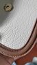 高级感轻奢真皮包包女2025新款斜挎包小巧轻奢手提包小众马鞍包 米白拼咖【高档通勤实用】 实拍图