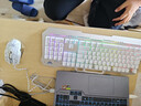 狼蛛（AULA）真机械手感键盘鼠标套装有线背光键盘电竞游戏专用笔记本台式电脑办公键鼠耳机三件套 银白【混光】键鼠耳机三件套 实拍图