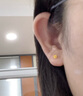 梦金园 黄金耳饰 小花足金耳线时尚简约送闺蜜生日送礼 约0.6g(耳钉款) 实拍图