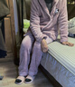 南极人女士睡衣女冬加绒长袖开衫可外穿法兰绒家居服小羊棉粉 实拍图