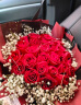 琐拉情人节鲜花速递红玫瑰花束求婚生日礼物送女友全国同城花店配送 33朵红玫瑰花束满天星款 实拍图
