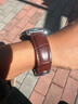istrap真皮手表带男女士牛皮蝴蝶扣适用浪琴美度飞亚达天王阿玛尼海鸥卡西欧DW精工西铁城力洛克天梭表带 棕色同色线丨银色蝴蝶扣 18mm 实拍图