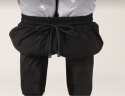 鸭鸭（YAYA）高腰羽绒裤女2023年冬季新款外穿时尚显瘦加厚保暖休闲裤DSZ 黑色 175/80A(XL) 晒单实拍图
