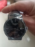 冠琴（GUANQIN）瑞士认证手表男士机械表 超薄简约中学生男表 精钢商务绅士名表 条钉黑皮全黑 实拍图