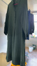 无印良品（MUJI）女式 木棉混双层纱织长袖连衣裙长裙裙子衬衫裙 BC2IOC4S 烟熏绿色 L 165/88A 实拍图