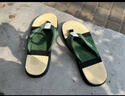 欧伦啄木鸟人字拖鞋男2025新款夏季外穿防滑软底凉拖潮流休闲夹脚沙滩凉鞋男 绿色 43 实拍图