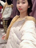 连帽短款棉衣女冬季韩版宽松学院风棉服外套撞色百搭面包服J601 米白色 M （100-115斤） 实拍图