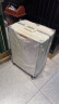 左汀行李箱铝框拉杆箱加厚结实抗压旅行箱登机箱大容量学生密码箱皮箱 烟白色 28英寸，适合7-15天长途旅行 实拍图