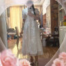 玛娇媚（Majiaomei）新中式连衣裙女装2024年新款夏装通勤改良旗袍刺绣中长款超仙裙子 白色 M 晒单实拍图