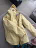 骆驼（CAMEL）三防冲锋衣户外登山服防风防水防污三合一运动外套 AD22263513X，月影黄，女（偏修身） XL 实拍图