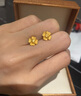 CRD克徕帝黄金耳钉四叶草足金999耳钉实心耳饰生日礼物女生日礼物 2.2g 实拍图