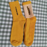 迈乐（Merrell）纯色户外运动透气舒适长筒保暖长袜 黄色 L 实拍图