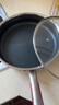 赫巴兹（HZIB）德国不粘锅316不锈钢炒锅炒菜锅具少油烟平底炒锅电磁炉燃气通用 双面屏+玻璃盖内径32外径 34cm 实拍图