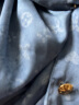 COCOBELLA渲染牛仔色印花衬衫裙女夏丝滑缎面通勤连衣裙FR922 蓝色 L 晒单实拍图