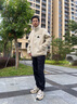 安踏羊羔绒户外立领外套男士冬季加厚保暖开衫卫衣抓绒衣棉服上衣 实拍图