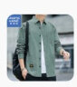 真维斯（Jeanswest）男士衬衫长袖纯棉春秋季新款工装纯棉潮衬衣外套男装休闲上衣 豆绿色 2XL(150-170斤) 晒单实拍图