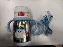 FGA富光儿童保温杯婴幼儿学饮杯内外纯钛水杯泡奶吸管背带蓝350ml 实拍图