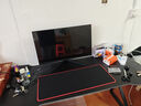 奥伦福特电脑桌台式电竞桌椅套装组合桌子办公家用桌学习桌书房书桌写字桌 单桌140*60【黑架+黑碳纤纹面】常规款 实拍图