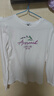 真维斯（Jeanswest）长袖T恤女秋季纯棉正肩柔软亲肤内搭印花百搭打底上衣女白色L 实拍图