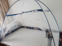 全品屋蒙古包蚊帐家用折叠免安装防摔蚊帐架1.51.8米*2米双开门一体式 藏蓝柯基 1.2m*2m*1.42m 【适合1.2米宽床】 实拍图
