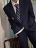 唐号（tanghao）dk制服西装男套装日系复古学生情侣jk班服学院风春秋季西服外套潮 黑色西服+白色衬衫+黑西裤+胸牌 XL 实拍图
