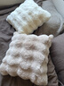 骆易家（LORiCA）客厅沙发抱枕头床上大靠背家用毛绒床头靠枕冬季方形大抱枕套靠垫 咖色-暖绒【加长仿兔绒】 60cm*60cm 含枕芯 (枕套+枕芯) 实拍图