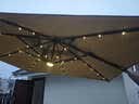 莱仕达户外遮阳伞庭院露台太阳能伞室外阳台罗马伞LS22# 2.5米卡其-带灯 实拍图