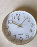 北极星（POLARIS）挂钟客厅家用时钟现代简约轻奢时尚免打孔钟表 30cm金色石英款 实拍图