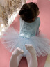 艾舞戈儿童舞蹈服女童练功服秋季可爱蓬蓬纱裙公主芭蕾舞裙幼儿演出服装 【亮片蝴蝶-四层纱】浅蓝-长袖 110 实拍图