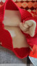 SNOOPY史努比女童毛衣春秋冬加绒套头圆领针织衫儿童樱桃可爱外穿保暖衫 红色 110 实拍图