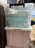 禧天龙塑料衣物收纳箱玩具整理箱55L 透明 3个装 带轮 实拍图