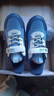 鸿星童品牌断码童鞋男童运动鞋皮面防水春秋季新款儿子女孩跑步鞋中大童 jjl-1876牛仔蓝皮面 36 实拍图