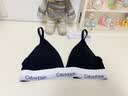 Calvin Klein内衣【摩登引力带】女ck无钢圈软支撑三角杯文胸 QF5650001-太空黑 S 实拍图