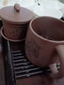 尊壶 紫砂杯宜兴手工紫砂过滤茶杯办公功夫紫泥茶具杯375ml 紫泥刻山水 实拍图