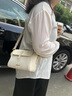 快乐玛丽包包女包时尚字母小方包女士包高级感轻奢单肩包通勤斜跨包送女友 奶油白 实拍图