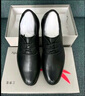 红蜻蜓真皮男鞋秋冬舒适商务休闲皮鞋高级正装德比鞋婚鞋WTA7376黑色44 实拍图