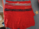 恒源祥【50S精梳棉】男士红内裤男本命年抗菌防螨大红色四角短裤头4条装 实拍图