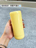 OUFS欧梵森真健康珐琅内胆保温杯女高颜值水杯抗菌99.9%便携礼物保温口袋杯 暖阳黄220ml 实拍图