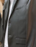 罗蒙（ROMON）西服套装男士小西装外套职业正装修身休闲伴郎服 黑色5XL 晒单实拍图