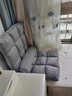 麦田（HCMAITI）懒人沙发飘窗榻榻米座椅可躺可睡卧室床边单人小沙发床上靠背椅子 经典灰【18格绒布款】送腰枕（五档调节） 实拍图
