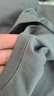 MARKLESS【安心品质】纯棉亲肤T恤男士纯色短袖打底衫5630 楠木茶 3XL 实拍图