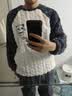 猫人情侣男士睡衣男冬珊瑚绒可外穿长袖加绒圆领家居服套头深灰L 实拍图