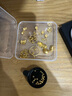 明牌珠宝生日礼物 足金黄金幸运圆珠情侣链条戒指尾戒男女AFM0121工费50 爱之语戒指 14号约0.46克 实拍图