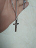 中国黄金（CHINA GOLD）纯银项链女士S925银十字架项链情侣款吊坠生日礼物送女友男友 【今/次日达】男款【甄选礼盒】 实拍图