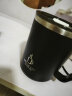彩致（CAIZHI）304不锈钢马克杯带盖 双层防烫大容量咖啡杯学生水杯 黑色 CZ6650 晒单实拍图