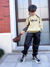 迪莎童话儿童装男童裤子加绒秋冬款2025新款中大童冬季工装裤男孩加厚长裤 黑色加绒 150 实拍图